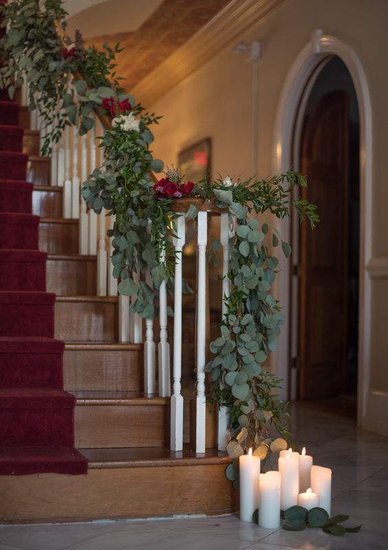 The Romantic Stairs are ready for a Wedding at The Matthews House